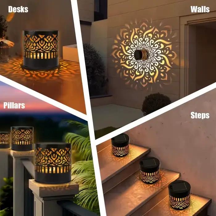 Lampe solaire LED d'extérieur pour clôture et mur