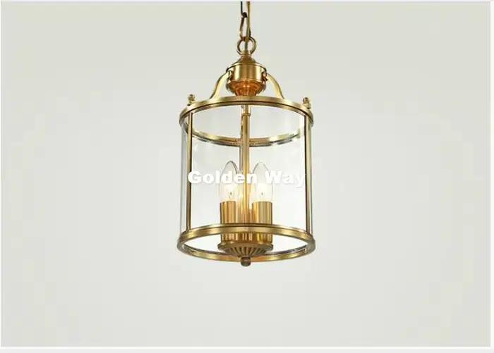 Lampe Suspendue Vintage en Laiton et Verre localité avec Ampoule E14