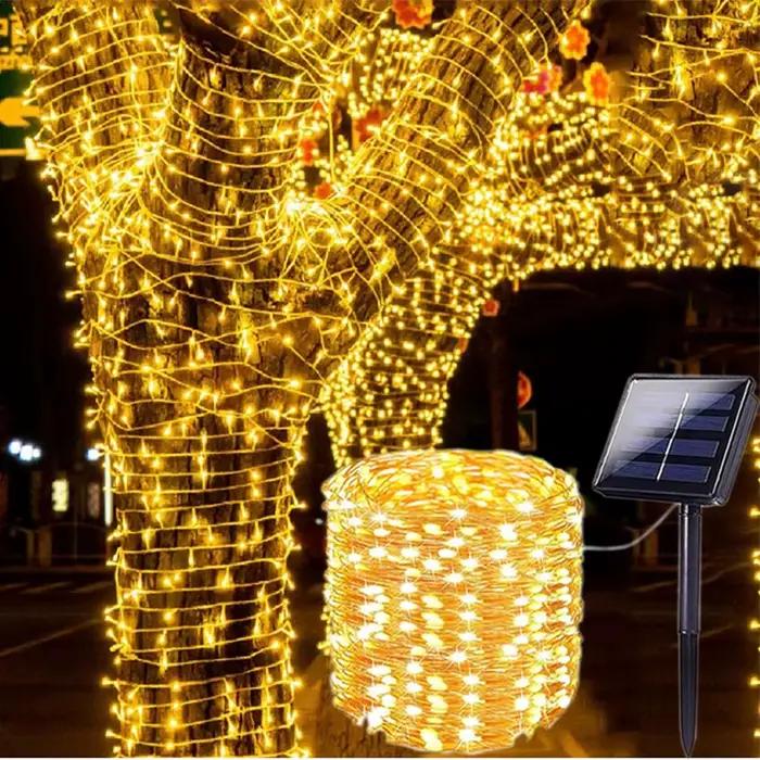 LED lumière solaire extérieure jardin fée chaîne
