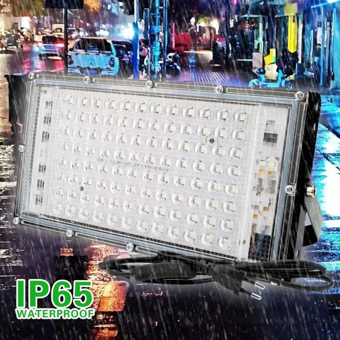 Projecteur Led UV 110V 220V 50W 100W, lumière de fête 395nm 400nm IP65, lampe de scène fluorescente ultraviolette étanche avec prise US/EU