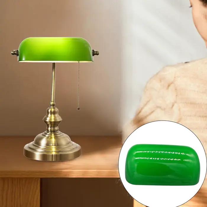 Abat-jour en Verre Vert à Breloques Vintage pour Lampe de Table