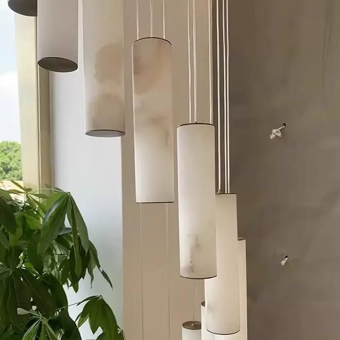 Lustre LED en marbre espagnol de luxe pour villa