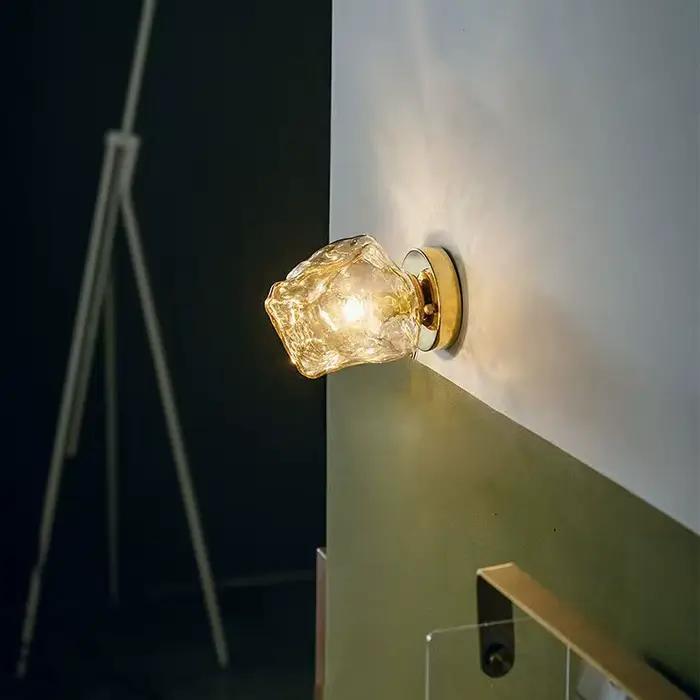 Lampe murale en forme de Cube de glace en verre de lave