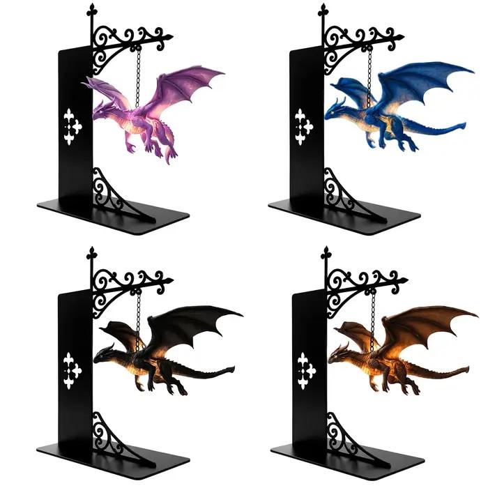 Lampe de bibliothèque Dragon Flottant, Lumières de bibliothèque Dragon Volant, Ornement, Veilleuse Dragon Flottant Enchantant, Décoration de maison et de chambre