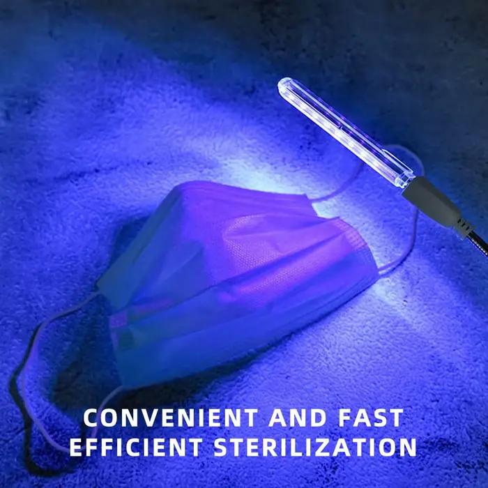 Lampes de stérilisation ultraviolettes LED DC5V, 8 LED, Mini lumières de désinfection portables UVA, lampes UV, lampe germicide USB