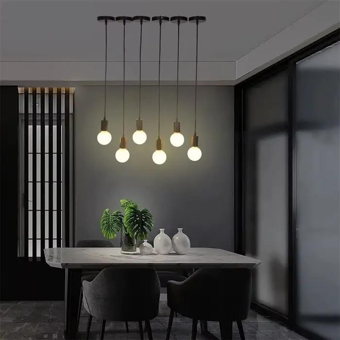 Support de lampe E27 Kit d'éclairage à vis douille de suspension ensemble de lignes de lustre accessoires lampe suspendue rétro à monter soi-même