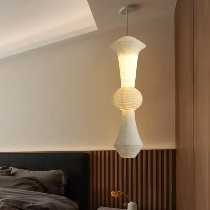 2025 papier de riz suspension Akari design lampe japonaise suspendue