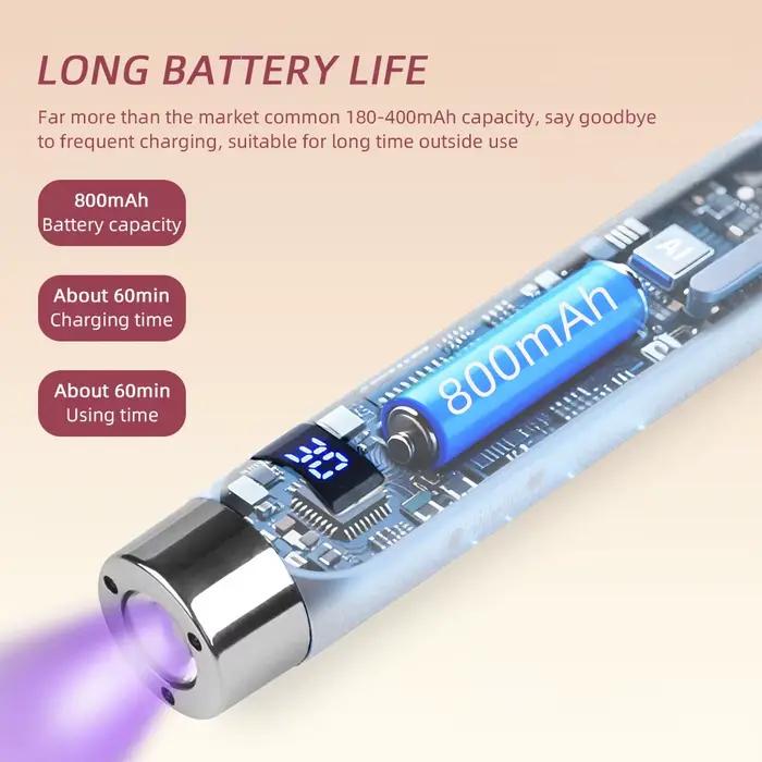 Mini lampe sèche-ongles UV LED, capteur Ai, Rechargeable, sans fil, pour bureau et séchage portatif, outils de Salon de manucure