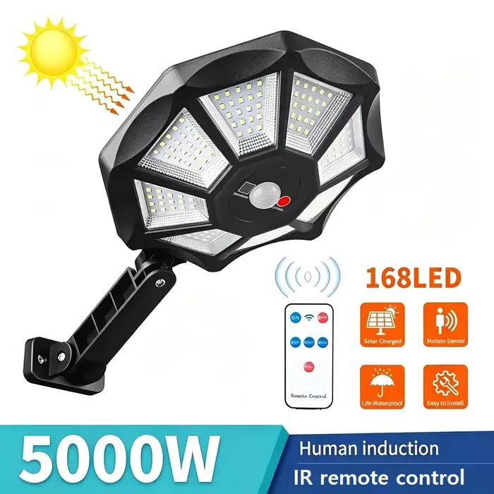 5000W/3000W lampe solaire extérieure réverbère 3 Mode capteur de mouvement IP65 étanche solaire Led éclairage extérieur pour jardin cour