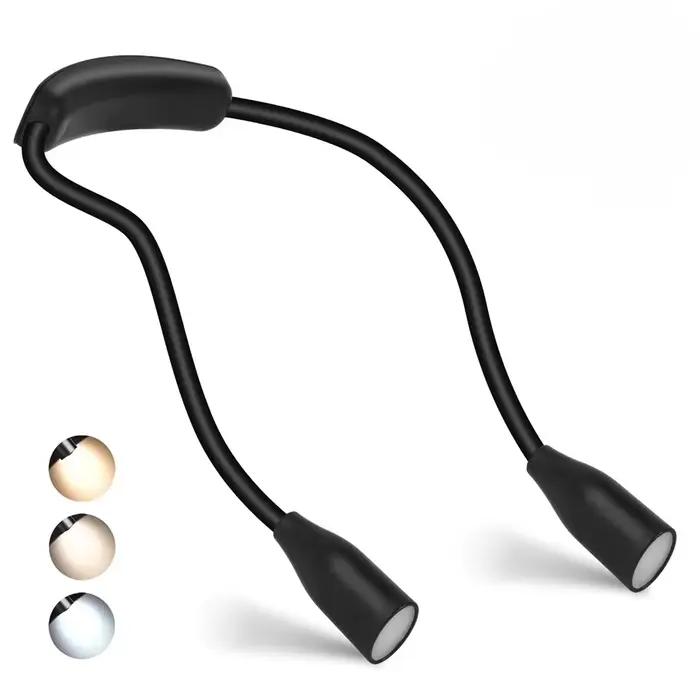 Lampe de lecture LED pour le cou lampe de nuit à piles flexible pour l'étude et la lecture nocturne occasions spéciales pour la maison et les cadeaux