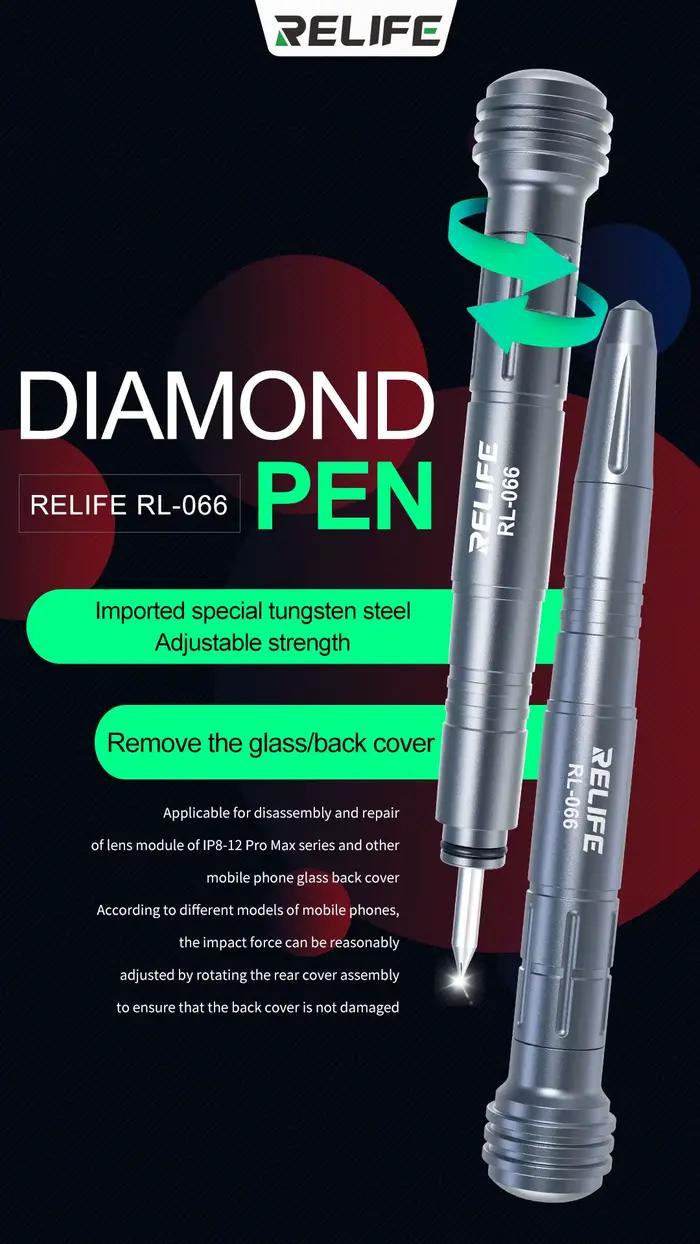 RELIFE RL-066 Stylo de démontage de verre arrière pour iPhone – Outil de réparation et de brassage pour la dépose de la vitre arrière des téléphones mobiles
