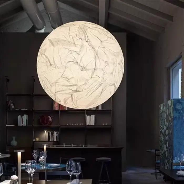 Lampe Suspendue en Papier Blanc au Design Nordique