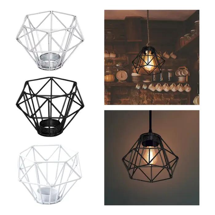 Abat-jour en métal, Cage d'ampoule, lustre, lanterne en fer forgé