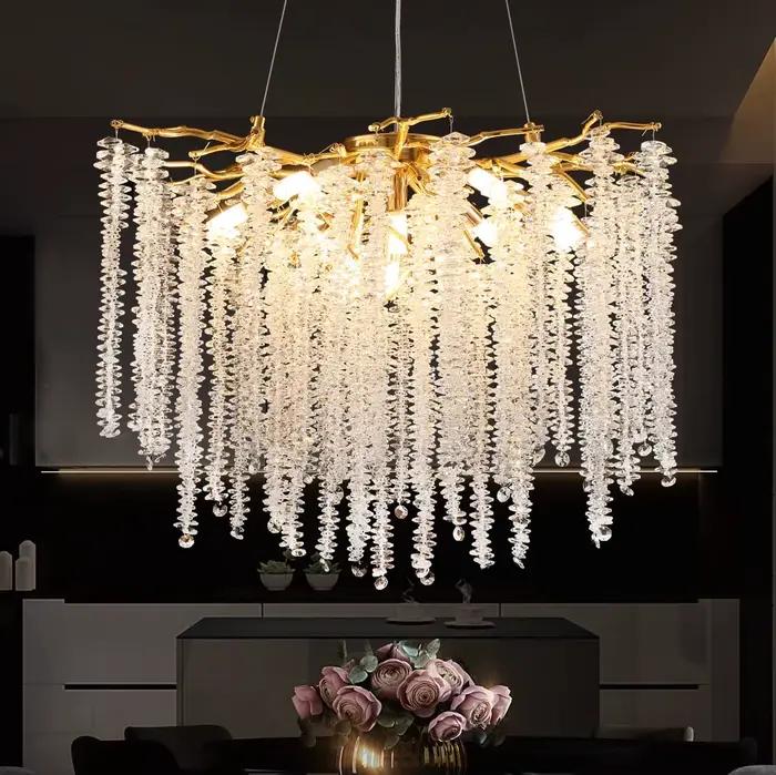 Grande Lampe Suspendue Rectangulaire en Clip localité