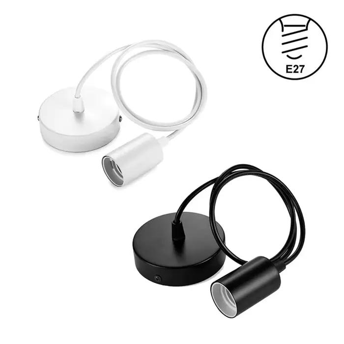 Support de lampe E27 Kit d'éclairage à vis douille de suspension ensemble de lignes de lustre accessoires lampe suspendue rétro à monter soi-même