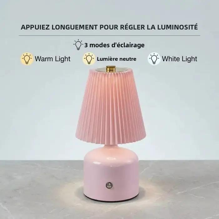 Lampe de chevet KFV, lampe d’ambiance pour chambre à coucher, abat-jour en tissu, lampe de bureau, lampe de bureau à LED, luminosité réglable, décoration d’intérieur.