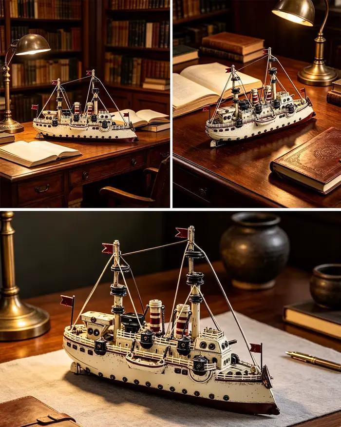 Puzzles 3D Piececool pour adultes, maquettes de navire USS Baltimore (C-3), puzzles 3D en métal, puzzles de collection, cadeaux créatifs