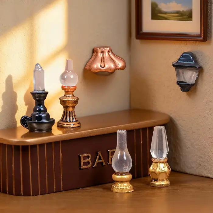 30 pièces de mini lampes à huile rétro lumineuses