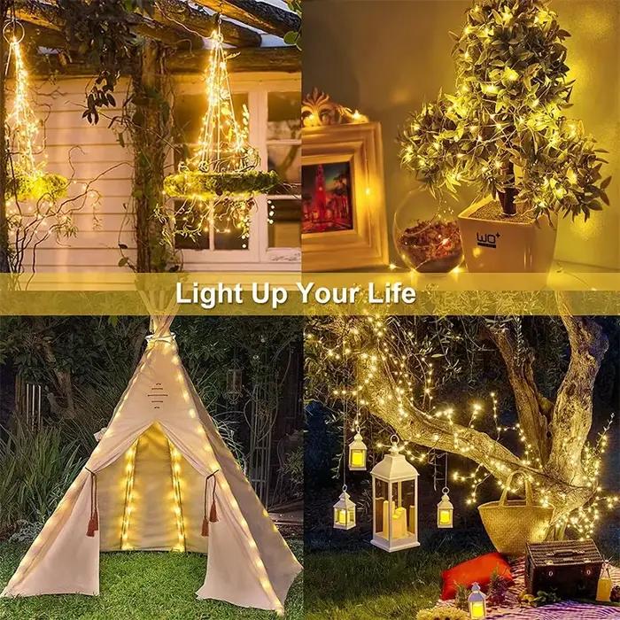 Guirlandes led solaires pour jardin fée lumières chemin extérieur noel mariage soirées d'été enchantées