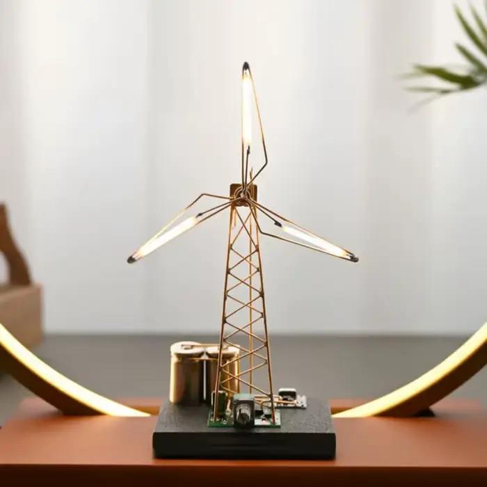 Kit de lampe éolienne DIY au design industriel en cuivre