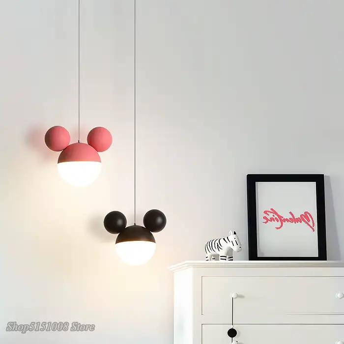 Lampe suspendue LED en forme de dessin animé pour chambre d'enfant