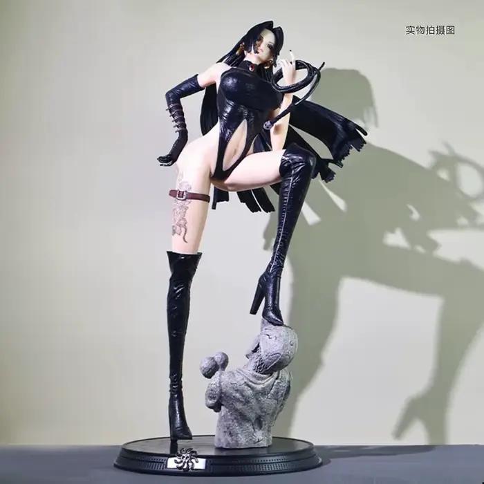 Figurine One Piece Boa Hancock Gk, grande taille, tenue en cuir sexy, figurine d'anime, statue de collection, ornement de bureau pour les fans d'anime adultes