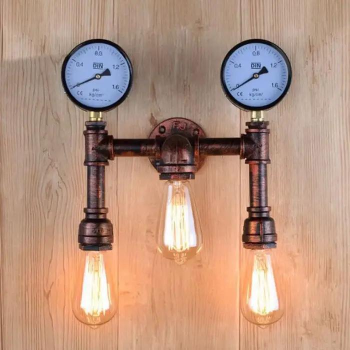 Applique Murale Industrielle Rétro Américaine Style Steampunk E27 Edison pour Restaurant