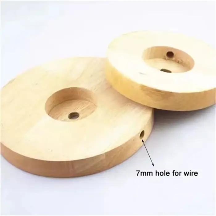 Base de lampe en bois ronde haute qualité pour lampe de table DIY adaptable à plusieurs tailles et couleurs pour intérieur élégant occasions spéciales