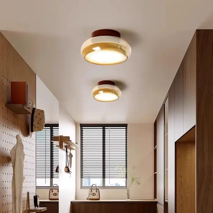 Lampe murale LED en verre style corridor français luminaire créatif artistique entrée porche plafond éclairage décoratif antique vestiaire balcon moderniste