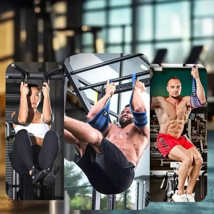 Sangles de suspension AB robustes et résistantes à la déchirure, une paire pour barre de traction, équipement de fitness pour la maison et la salle de sport