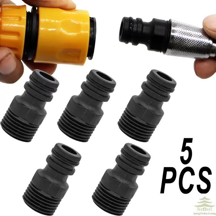 Raccords filetés, joint fileté, hydraulique, jardin, plastique, raccord rapide, tuyau d'eau, 1/2 pouce, 5 pièces, adaptateur de robinet