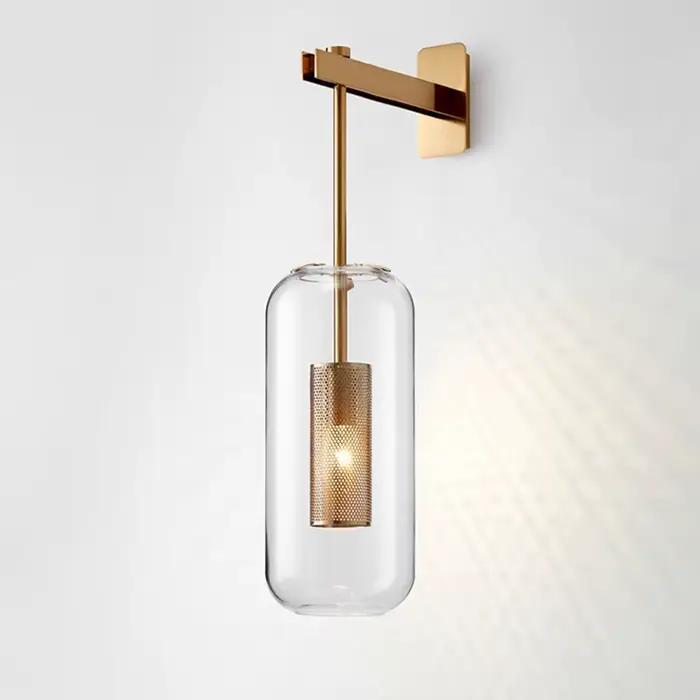 Applique murale de luxe post-moderne lampe texturée minimaliste nordique pour chambre à coucher couloir hôtel décoration de chevet élégante à offrir pour occasions spéciales
