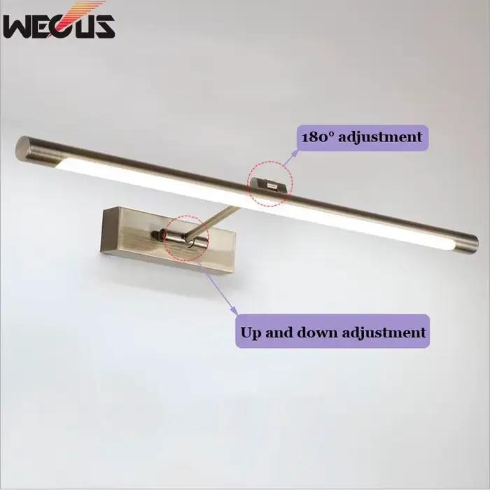 Appliques murales LED modernes pour miroir de salle de bain, étanches, à intensité variable, 7W, luminaires muraux pour toilettes