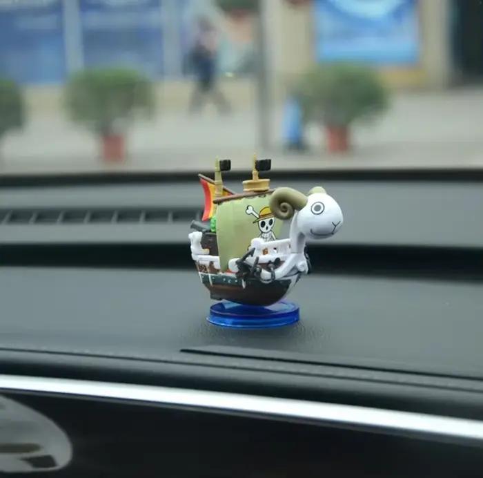 7 cm Anime une pièce bateau Figure Luffy modèle jouet Super mignon Mini bateau THOUSANDSUNNY aller joyeux assemblé modèle figurine d'action