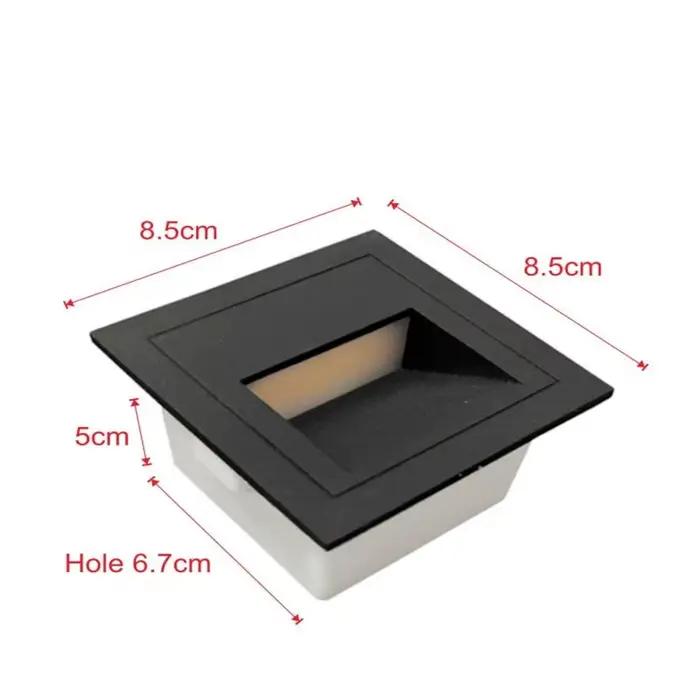 Applique murale LED encastrée pour escalier, éclairage intérieur/extérieur, lumière de marche, éclairage de nuit pour escalier, applique murale de couloir en aluminium