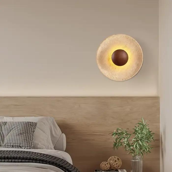 Nordique créatif mur LED lumières travertin pierre applique murale lampe pour salon chambre allée couloir décor chevet