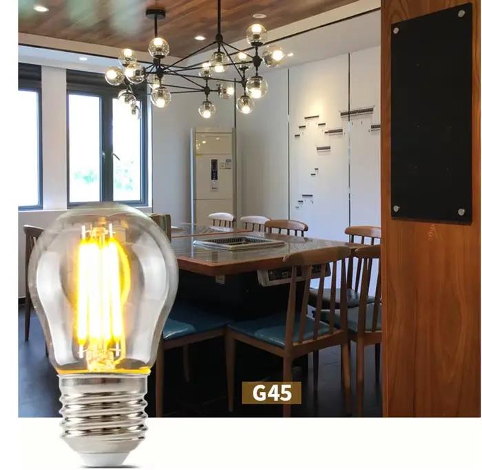 A60 Antique rétro Vintage Edison lumière LED E27 Golde incandescent G45 A60 lampe 220V 2W 4W 6W 8W 2700k ampoules pour la décoration de la maison