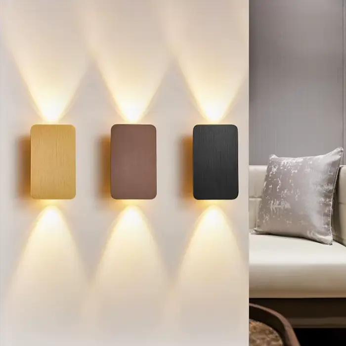 Applique Murale LED en Aluminium Brossé au Design Moderne et Simple