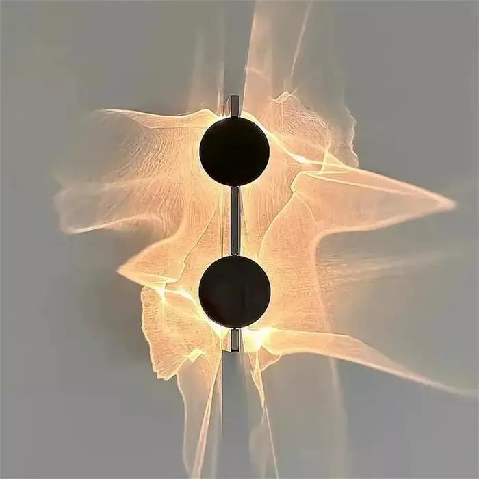 Applique murale LED Shadow au design ondulé créatif