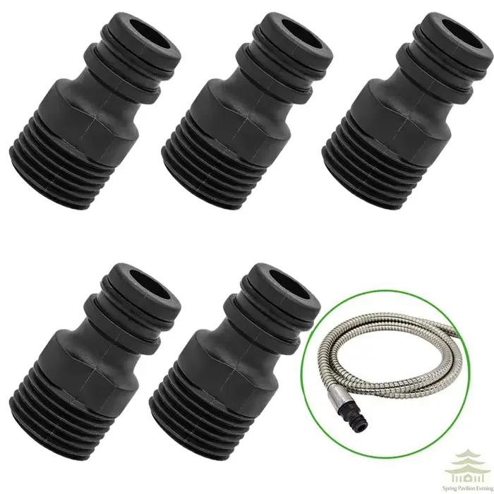 Raccords filetés, joint fileté, hydraulique, jardin, plastique, raccord rapide, tuyau d'eau, 1/2 pouce, 5 pièces, adaptateur de robinet