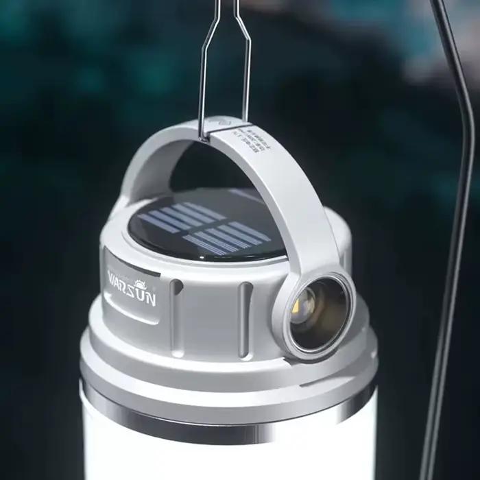 Warsun extérieur 1100 Lumen longue Endurance Led solaire puissante lampe de Camping Rechargeable lumière avec Sports de plein air