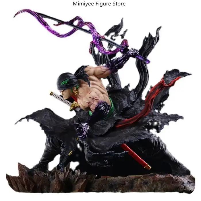 34 cm une pièce Roronoa Zoro double tête Anime Figure modèle Statue à collectionner bureau décoration cadeau