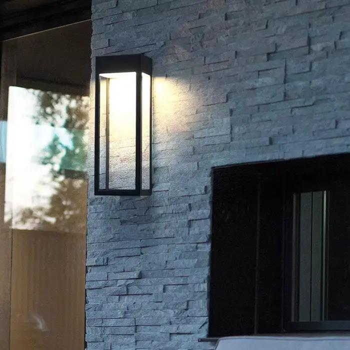 Lampe murale extérieure moderne, étanche, pour terrasse, cour, villa, balcon - Éclairage de porte d'entrée