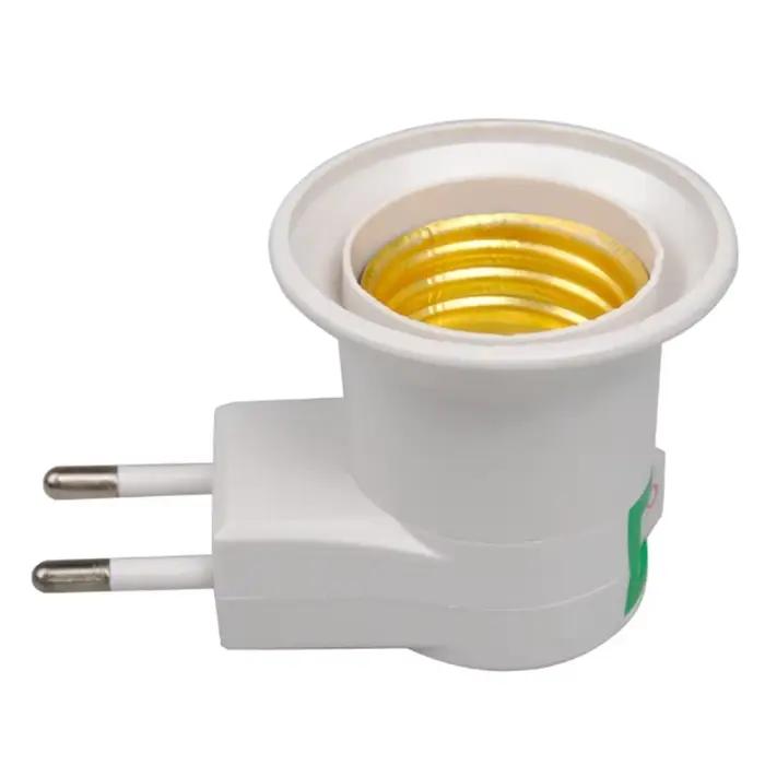 Base de lampe E27 avec prise EU, interrupteur marche/arrêt, pour nuits apaisées et ambiances douces