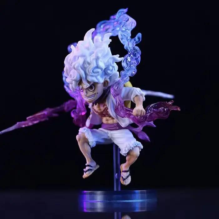 Bandai-Mini figurine One Piece Luffy Gear 5, statue de dieu du soleil, nika, figurine d'anime, modèle en PVC, collection de beurre, jouet cadeau pour enfants, 10cm
