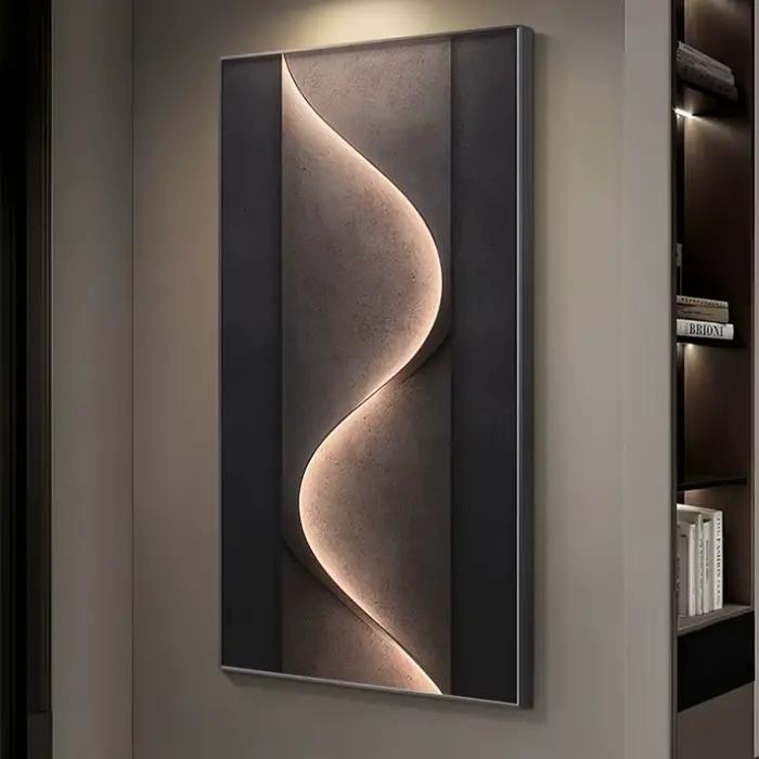 Lampe de mur LED de luxe salon fond couloir hôtel décoration de la maison haut de gamme Lustre suspendu peinture moderne Mural lumière