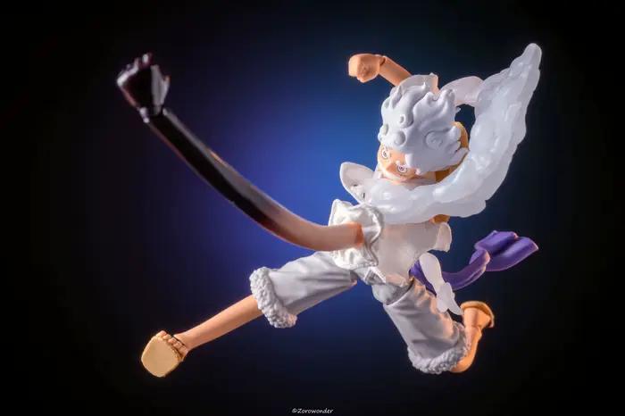 Figurine d'action ONE PIECE Nika Luffy 1/12 avec vêtements en tissu, accessoires de décoration, jouets avec fil de fer intégré, cadeau pour garçons