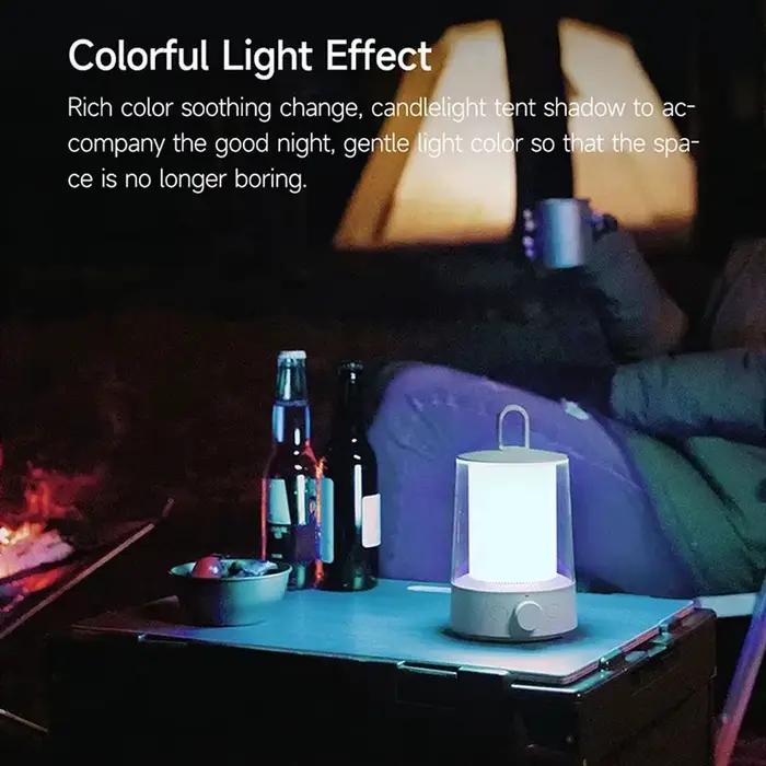 Xiaomi Mijia – lampe de Camping fendue, contrôle intelligent, lumière ambiante, lampe de poche à gradation continue, étanche à la poussière, Rechargeable, IP54