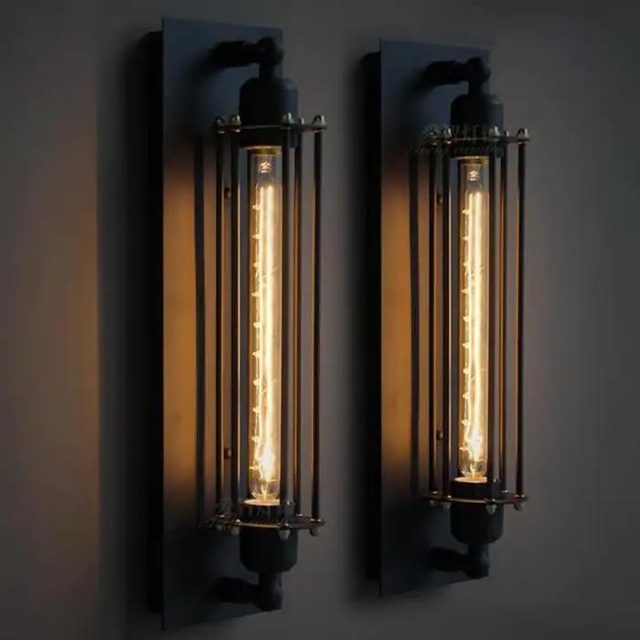 Lampe murale en fer moderne pour chambre à coucher salle à manger et entrée style industriel vintage éclairage led installation facile