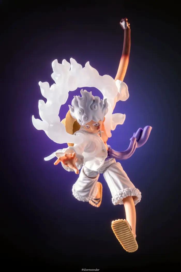 Figurine d'action ONE PIECE Nika Luffy 1/12 avec vêtements en tissu, accessoires de décoration, jouets avec fil de fer intégré, cadeau pour garçons